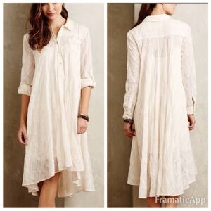 Anthropologie Holding Horses Lenora Shirt cream Dress-4